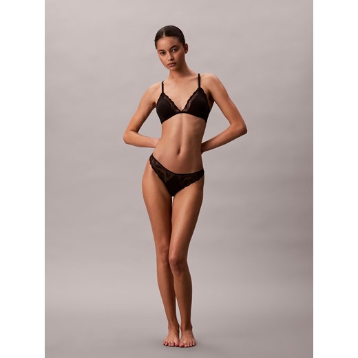 Calvin Klein Stringi Kobiety Sztuczne włókno czarny jednolity ze sklepu vangraaf w kategorii Majtki damskie - zdjęcie 187393678