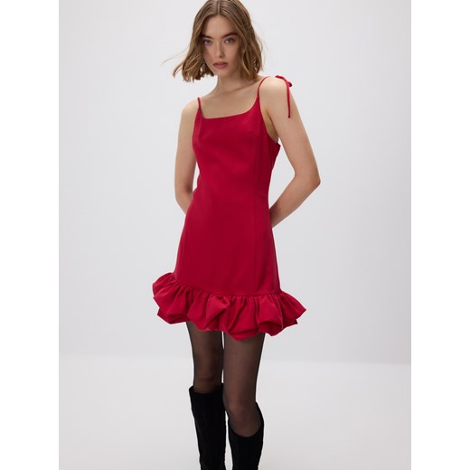Reserved - Sukienka mini z wiązaniem - czerwony ze sklepu Reserved w kategorii Sukienki - zdjęcie 187394717