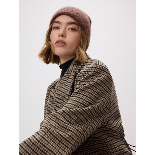 Reserved - Czapka z wełną i moherem - brązowy ze sklepu Reserved w kategorii Czapki zimowe damskie - zdjęcie 187394817