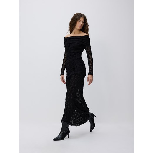 Reserved - Strukturalna sukienka maxi - czarny ze sklepu Reserved w kategorii Sukienki - zdjęcie 187394989