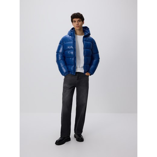 Reserved - Pikowana kurtka z kapturem - niebieski Reserved XXL Reserved