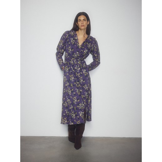 Reserved - Sukienka midi w kwiaty - wielobarwny ze sklepu Reserved w kategorii Sukienki - zdjęcie 187395185