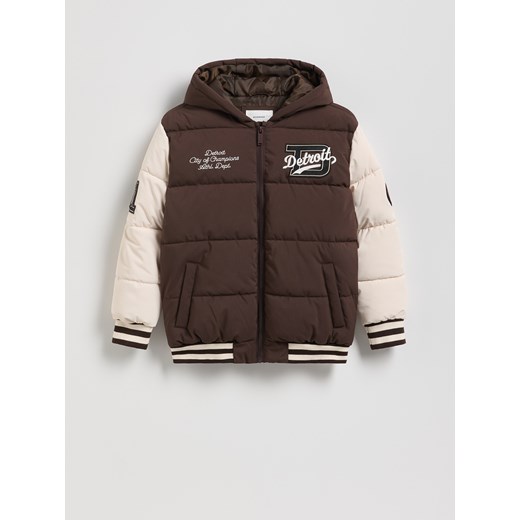 Reserved - Kurtka bomber - ciemnobrązowy ze sklepu Reserved w kategorii Kurtki chłopięce - zdjęcie 187395315