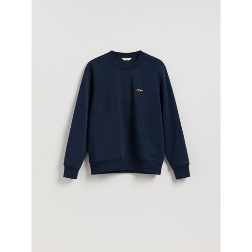 Reserved - Bluza z haftem - granatowy ze sklepu Reserved w kategorii Bluzy męskie - zdjęcie 187396038