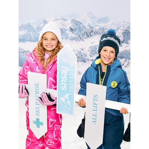 Sinsay - Komplet: czapka i komin - wielobarwny Sinsay S Sinsay