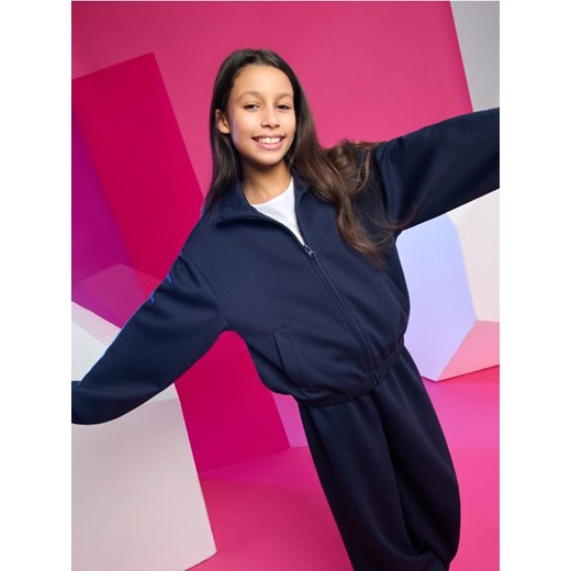 Sinsay - Bluza rozpinana basic - granatowy ze sklepu Sinsay w kategorii Bluzy dziewczęce - zdjęcie 187396747