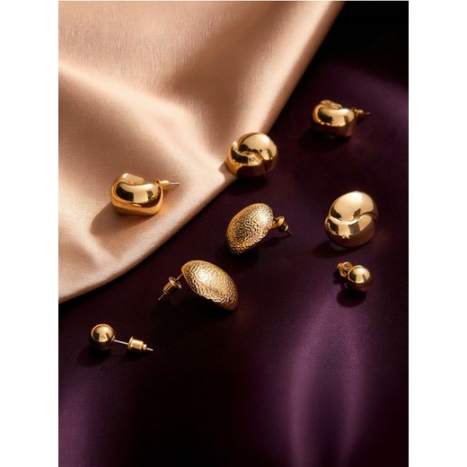 Sinsay - Kolczyki 4 pack - złoty ze sklepu Sinsay w kategorii Kolczyki - zdjęcie 187396799