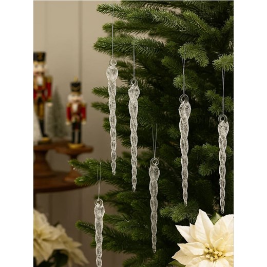 Sinsay - Dekoracja świąteczna 6 pack - clear ze sklepu Sinsay w kategorii Dekoracje bożonarodzeniowe - zdjęcie 187396818