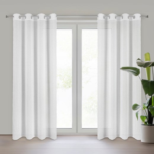 ZASŁONA GOTOWA AGIS 140 X 250 CM BIAŁY ze sklepu lenaodniemowlakadoszkolniaka.pl w kategorii Zasłony - zdjęcie 187397825