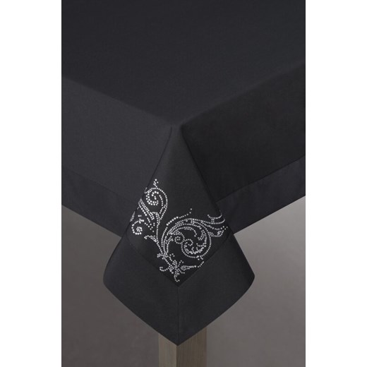 OBRUS DEKORACYJNY 160 X 300 CM CZARNY ze sklepu lenaodniemowlakadoszkolniaka.pl w kategorii Obrusy i bieżniki - zdjęcie 187398056