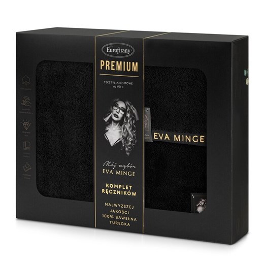 KOMPLET RĘCZNIKÓW VENUS 46 X 36 X 7 CM CZARNY ze sklepu lenaodniemowlakadoszkolniaka.pl w kategorii Ręczniki - zdjęcie 187399305