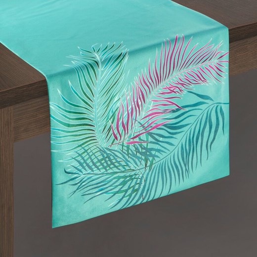 OBRUS ALBA 35 X 140 CM ZIELONY ze sklepu lenaodniemowlakadoszkolniaka.pl w kategorii Obrusy i bieżniki - zdjęcie 187399626