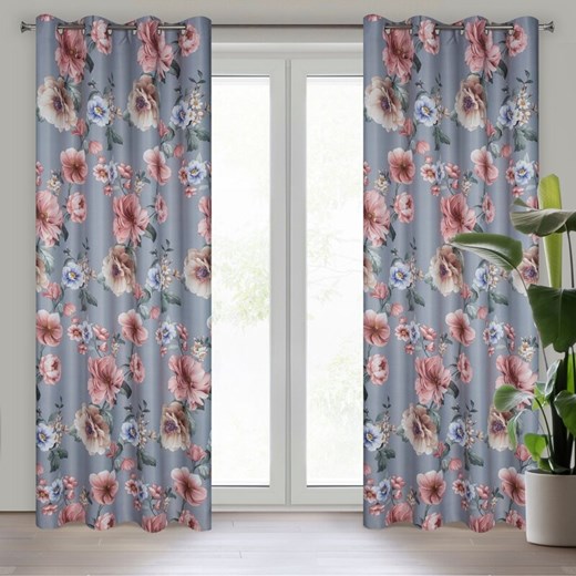 ZASŁONA GOTOWA GAJA 140 X 250 CM SZARY ze sklepu lenaodniemowlakadoszkolniaka.pl w kategorii Zasłony - zdjęcie 187400388