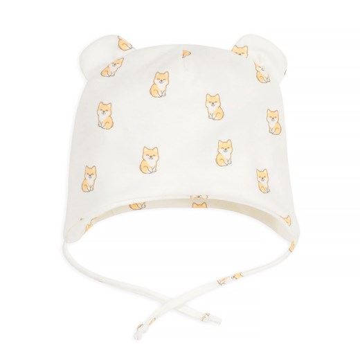 Czapka niemowlęca wiaz Lovely Day écru,pieski 62 ze sklepu lenaodniemowlakadoszkolniaka.pl w kategorii Czapki dziecięce - zdjęcie 187401208