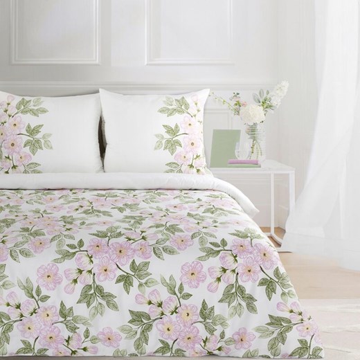 KOMPLET POŚCIELI SATYNOWEJ NIKA 44 140 X 200 CM BIAŁY ze sklepu lenaodniemowlakadoszkolniaka.pl w kategorii Pościele - zdjęcie 187402027