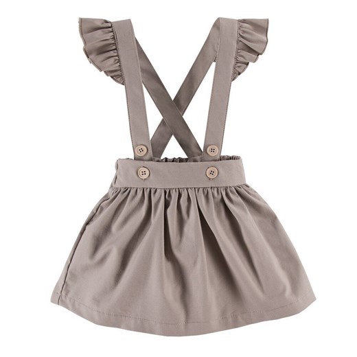 Spódniczka na szelkach dla dziewczynki beżowa Eevi Ceremony ze sklepu lenaodniemowlakadoszkolniaka.pl w kategorii Spódnice - zdjęcie 187402449