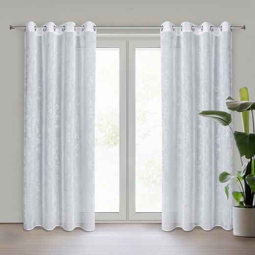 ZASŁONA GOTOWA JUNI 140 X 250 CM BIAŁY ze sklepu lenaodniemowlakadoszkolniaka.pl w kategorii Zasłony - zdjęcie 187402615