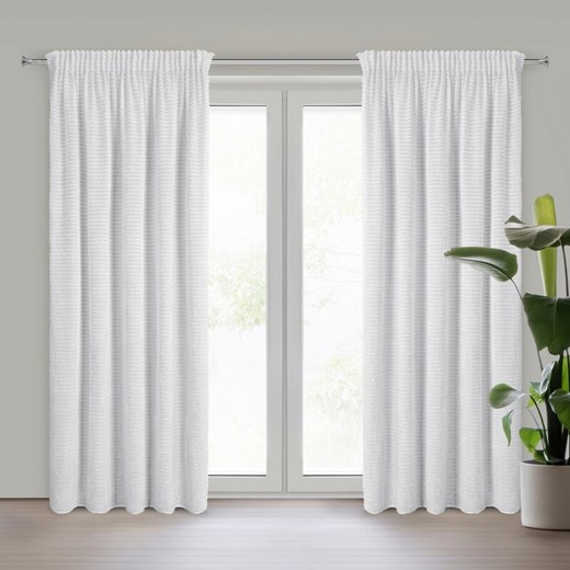 ZASŁONA GOTOWA REINA NA TAŚMIE 135 X 270 CM BIAŁY ze sklepu lenaodniemowlakadoszkolniaka.pl w kategorii Zasłony - zdjęcie 187403217