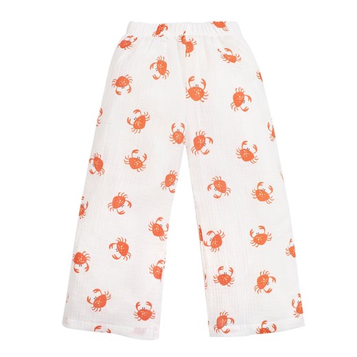 Spodnie kuloty muslin CRABS écru,kraby 134 ze sklepu lenaodniemowlakadoszkolniaka.pl w kategorii Spodnie i półśpiochy - zdjęcie 187404496