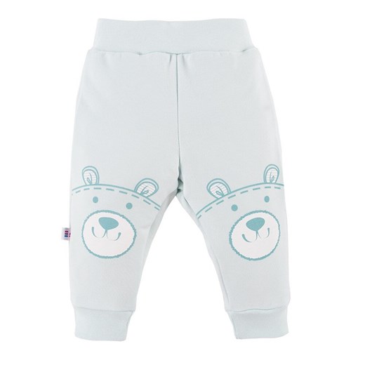 Spodnie niemowlęce dla chłopca dresowe miętowe Eevi Big Bear ze sklepu lenaodniemowlakadoszkolniaka.pl w kategorii Spodnie i półśpiochy - zdjęcie 187404578