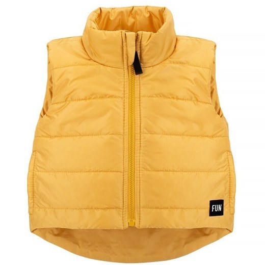 Pinokio Kamizelka bezrękawnik dla chłopiec żółta Fun Time ze sklepu lenaodniemowlakadoszkolniaka.pl w kategorii Kamizelki niemowlęce - zdjęcie 187404728