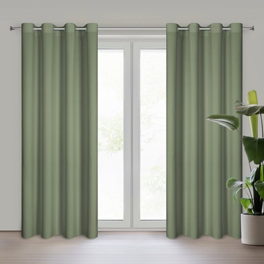 ZASŁONA GOTOWA RITA 140 X 250 CM OLIWKOWY ze sklepu lenaodniemowlakadoszkolniaka.pl w kategorii Zasłony - zdjęcie 187406237