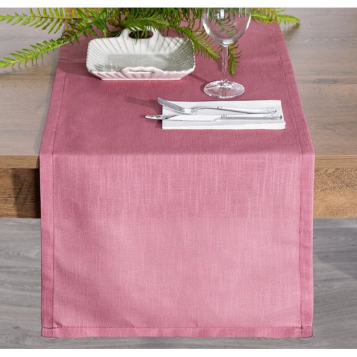 OBRUS SUMMER6 40 X 140 CM CIEMNORÓŻOWY ze sklepu lenaodniemowlakadoszkolniaka.pl w kategorii Obrusy i bieżniki - zdjęcie 187406867