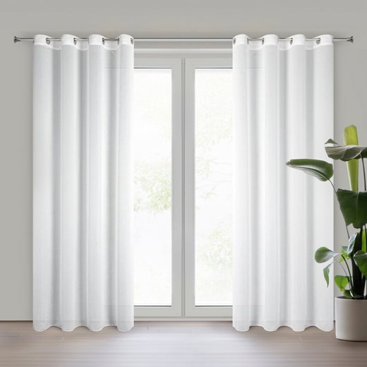 FIRANA GOTOWA TIRSA 140 X 250 CM BIAŁY ze sklepu lenaodniemowlakadoszkolniaka.pl w kategorii Firany - zdjęcie 187407055