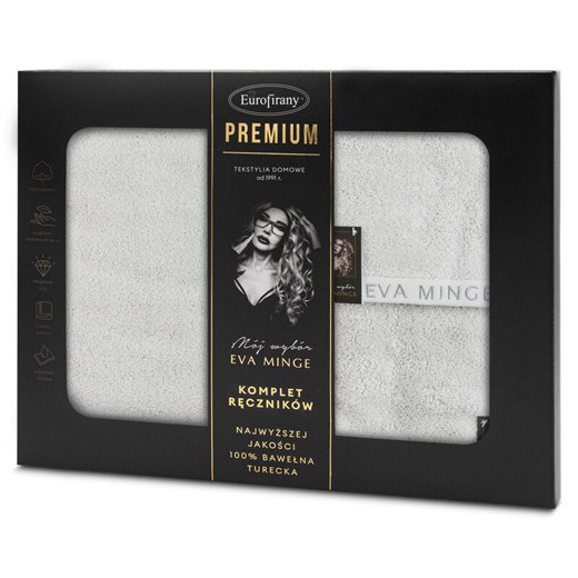 KOMPLET RĘCZNIKÓW VENUS 46 X 36 X 7 CM SREBRNY ze sklepu lenaodniemowlakadoszkolniaka.pl w kategorii Ręczniki - zdjęcie 187407145