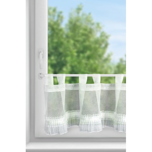 FIRANA GOTOWA MARY NA SZELKACH 150 X 30 CM BIAŁY ze sklepu lenaodniemowlakadoszkolniaka.pl w kategorii Firany - zdjęcie 187408625