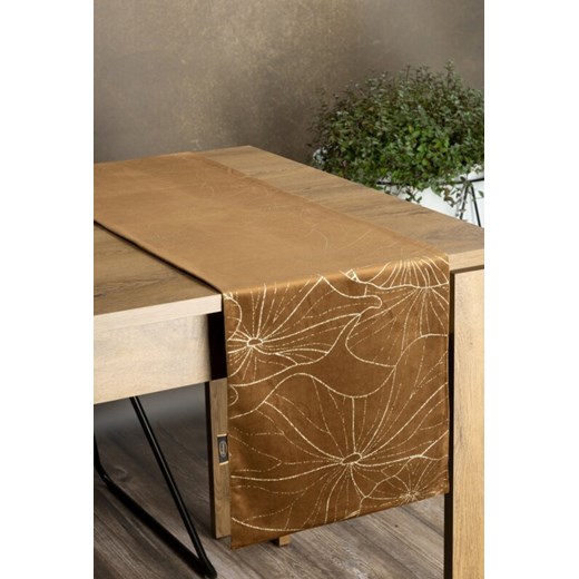 OBRUS BLINK 18 35 X 140 CM BRĄZOWY ze sklepu lenaodniemowlakadoszkolniaka.pl w kategorii Obrusy i bieżniki - zdjęcie 187409698