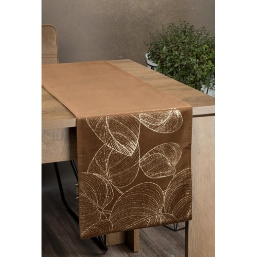 OBRUS BLINK 16 35 X 140 CM BRĄZOWY ze sklepu lenaodniemowlakadoszkolniaka.pl w kategorii Obrusy i bieżniki - zdjęcie 187409828