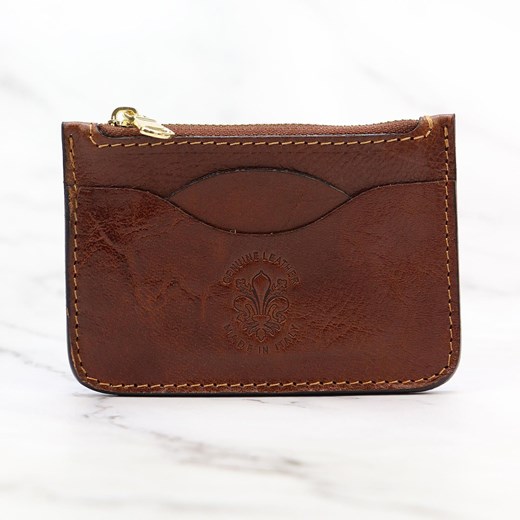 Zapinane Skórzane etui damskie na karty Florence ze sklepu lenaodniemowlakadoszkolniaka.pl w kategorii Etui - zdjęcie 187409855