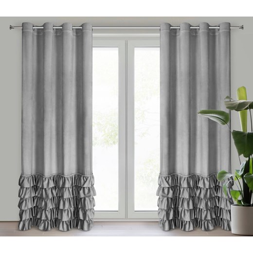 ZASŁONA GOTOWA CARLI 140 X 250 CM SREBRNY ze sklepu lenaodniemowlakadoszkolniaka.pl w kategorii Zasłony - zdjęcie 187410358