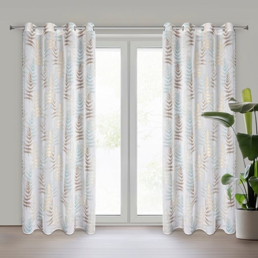 ZASŁONA GOTOWA RUTI 140 X 250 CM KREMOWY Eurofirany uniwersalny lenaodniemowlakadoszkolniaka.pl