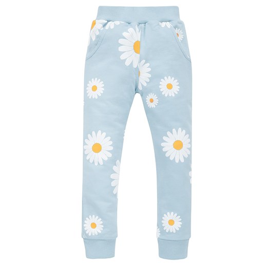 Spodnie DAISY niebieski,stokrotki 128 ze sklepu lenaodniemowlakadoszkolniaka.pl w kategorii Spodnie i półśpiochy - zdjęcie 187412939
