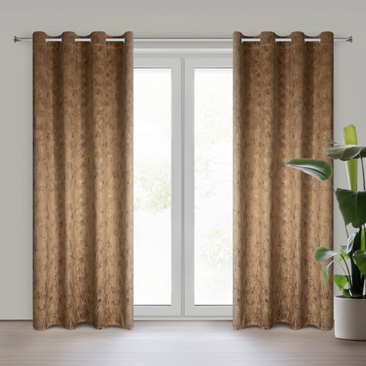 ZASŁONA GOTOWA KORNELIA 140 X 250 CM MIODOWY ze sklepu lenaodniemowlakadoszkolniaka.pl w kategorii Zasłony - zdjęcie 187413327