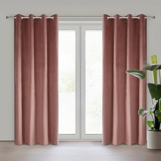 ZASŁONA GOTOWA PIERRE 140 X 250 CM CIEMNORÓŻOWY ze sklepu lenaodniemowlakadoszkolniaka.pl w kategorii Zasłony - zdjęcie 187413515