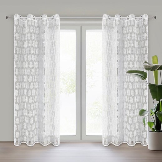 FIRANA GOTOWA ROZI 140 X 250 CM BIAŁY ze sklepu lenaodniemowlakadoszkolniaka.pl w kategorii Firany - zdjęcie 187414558