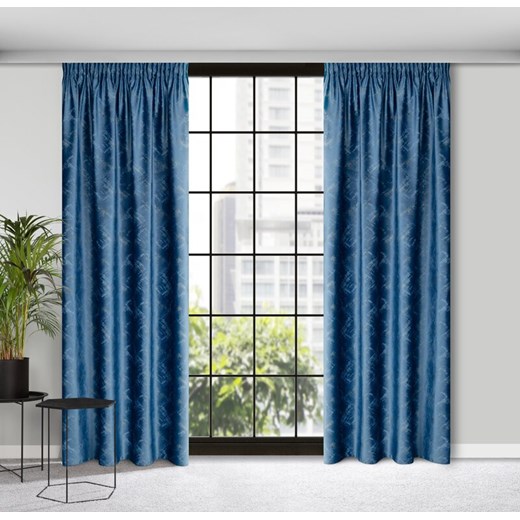 ZASŁONA GOTOWA ADRIA NA TAŚMIE 140 X 270 CM NIEBIESKI ze sklepu lenaodniemowlakadoszkolniaka.pl w kategorii Zasłony - zdjęcie 187415395