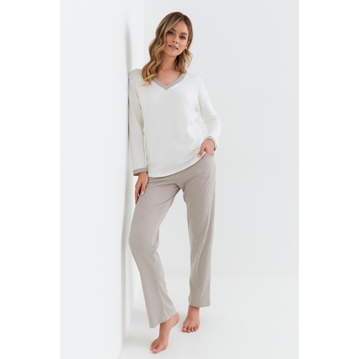 Cana piżama damska bawełna 127 beżowy rozmiar XL ze sklepu lenaodniemowlakadoszkolniaka.pl w kategorii Piżamy damskie - zdjęcie 187417775