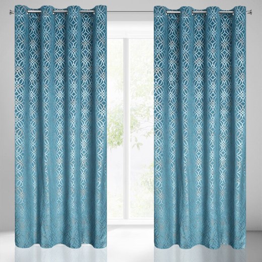 ZASŁONA GOTOWA ARETA 140 X 250 CM NIEBIESKI ze sklepu lenaodniemowlakadoszkolniaka.pl w kategorii Zasłony - zdjęcie 187417838