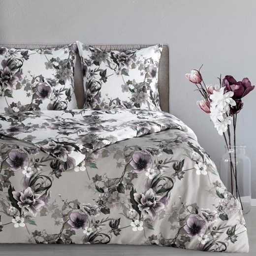 KOMPLET POŚCIELI SATYNOWEJ NIKA 54 220 X 200 CM POPIELATY ze sklepu lenaodniemowlakadoszkolniaka.pl w kategorii Pościele - zdjęcie 187419265