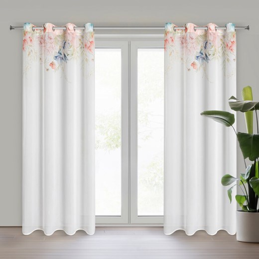 ZASŁONA GOTOWA ARLENA 135 X 250 CM BIAŁY ze sklepu lenaodniemowlakadoszkolniaka.pl w kategorii Zasłony - zdjęcie 187419305