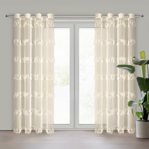 ZASŁONA GOTOWA SOTERA 140 X 250 CM JASNOBEŻOWY ze sklepu lenaodniemowlakadoszkolniaka.pl w kategorii Zasłony - zdjęcie 187419806