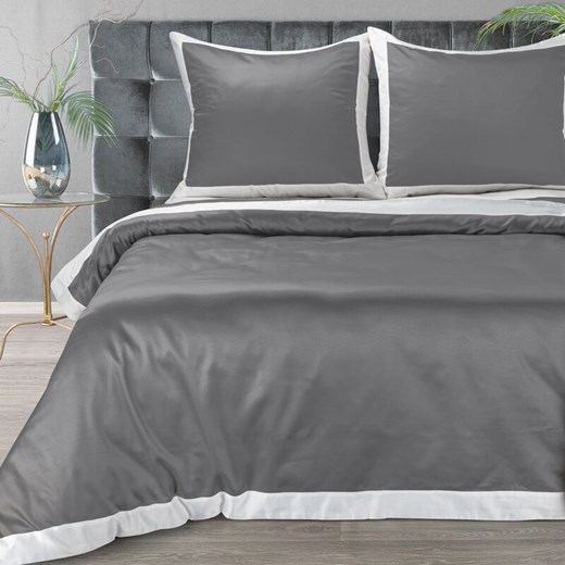 KOMPLET POŚCIELI LAURA 160 X 200 CM POPIELATY ze sklepu lenaodniemowlakadoszkolniaka.pl w kategorii Pościele - zdjęcie 187419986