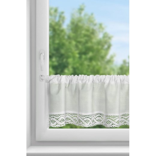 FIRANA GOTOWA VINCE NA TAŚMIE 150 X 30 CM BIAŁY ze sklepu lenaodniemowlakadoszkolniaka.pl w kategorii Firany - zdjęcie 187420549