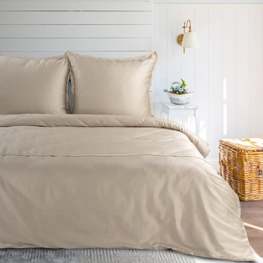 KOMPLET POŚCIELI RETRO 5 160 X 200 CM BEŻOWY ze sklepu lenaodniemowlakadoszkolniaka.pl w kategorii Pościele - zdjęcie 187422547