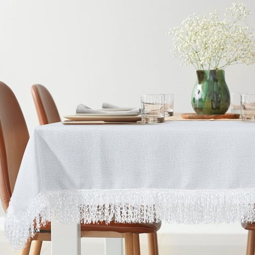 OBRUS JASPER 140 X 180 CM BIAŁY ze sklepu lenaodniemowlakadoszkolniaka.pl w kategorii Obrusy i bieżniki - zdjęcie 187422797