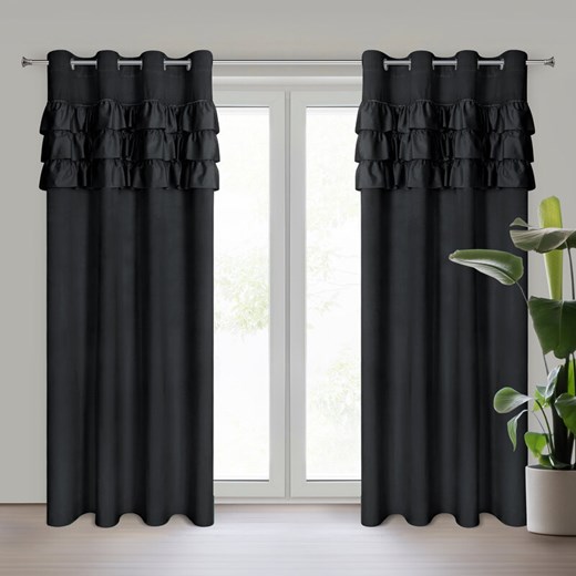 ZASŁONA GOTOWA SAMI 140 X 250 CM CZARNY ze sklepu lenaodniemowlakadoszkolniaka.pl w kategorii Zasłony - zdjęcie 187423157